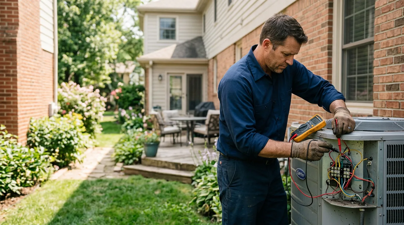 HVAC technician working near Brookston, TX